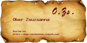Ober Zsuzsanna névjegykártya